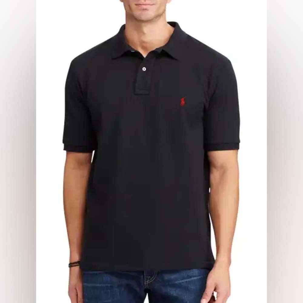 Polo Ralph LaurenMen's Custom Slim-Fit Mesh Polo Shirt Size Medium
